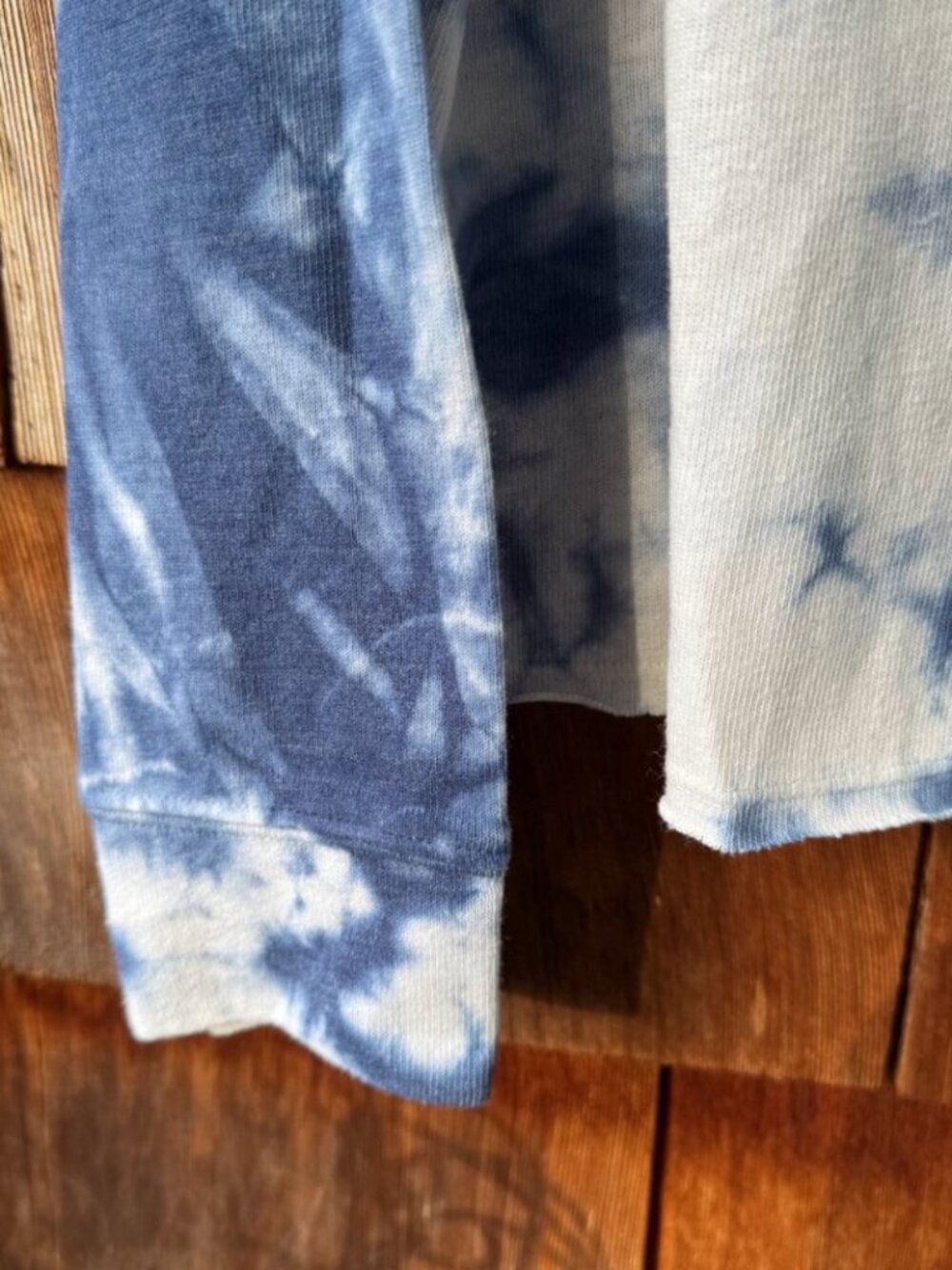 NWT Splendid Blue and White Tie Dye Sweatshirt for Anthropologie Women's X-Large - Picture 6 of 9